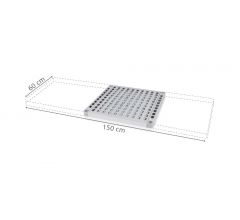 60 cm deep Aluplast shelf tab - BRE156