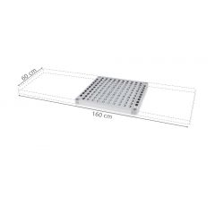 60 cm deep Aluplast shelf tab - BRE166