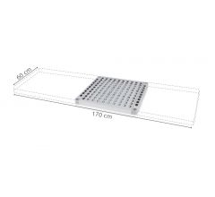 60 cm deep Aluplast shelf tab - BRE176