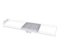 50 cm deep Aluplast shelf tab - BRE185