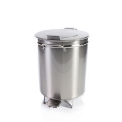 Stainless steel kitchen bin with pedal