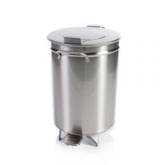 Stainless steel kitchen bin with pedal