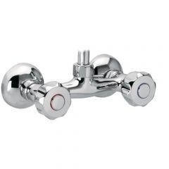 Two hole wall mount mixer tap