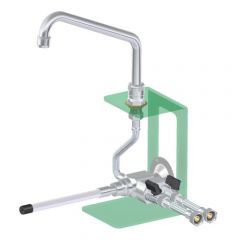 Knee operated tap with pre mixer