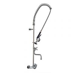 Wall mounted pre-rinse unit  single-lever mix tap and outlet tap half the pipe