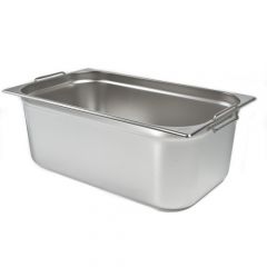 Stainless steel 1/1 GN pans with handles